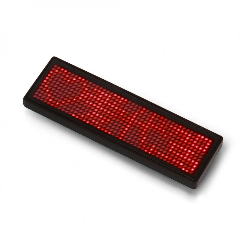 LED Name Tag Red