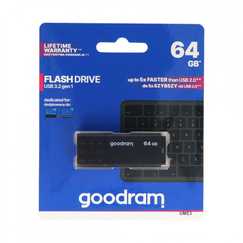 GoodRam Flash Drive - USB 3.2 gen 1 Pendrive - UME3 černý 32 GB