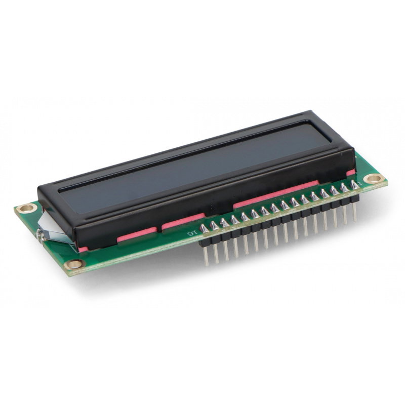 LCD displej 2x16 znaků modrý s konektory - justPi