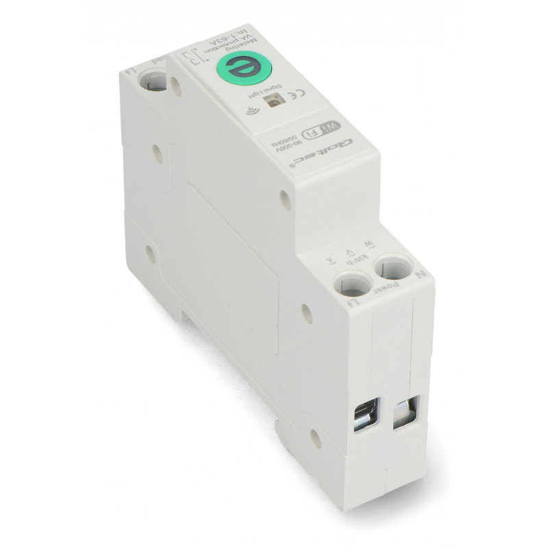 Qoltec Przekaźnik 63A na szynę DIN z licznikiem energii