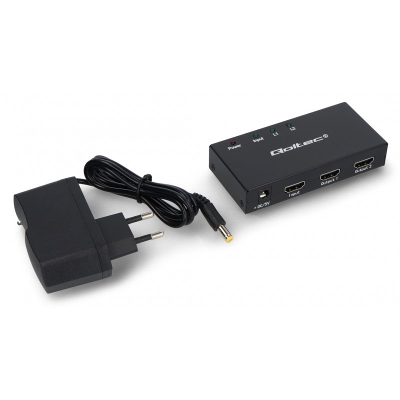 Qoltec Aktywny rozdzielacz Splitter 2 x HDMI 4K x 2K | 3.4Gb/s