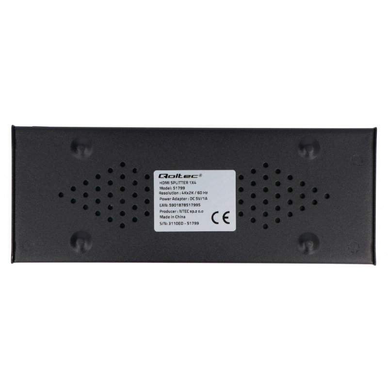 Qoltec Aktywny rozdzielacz Splitter 4 x HDMI 4K x 2K | 6Gb/s |