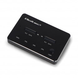 Qoltec Stacja dokująca dysków 2x SSD M.2 SATA | NGFF | USB typ C
