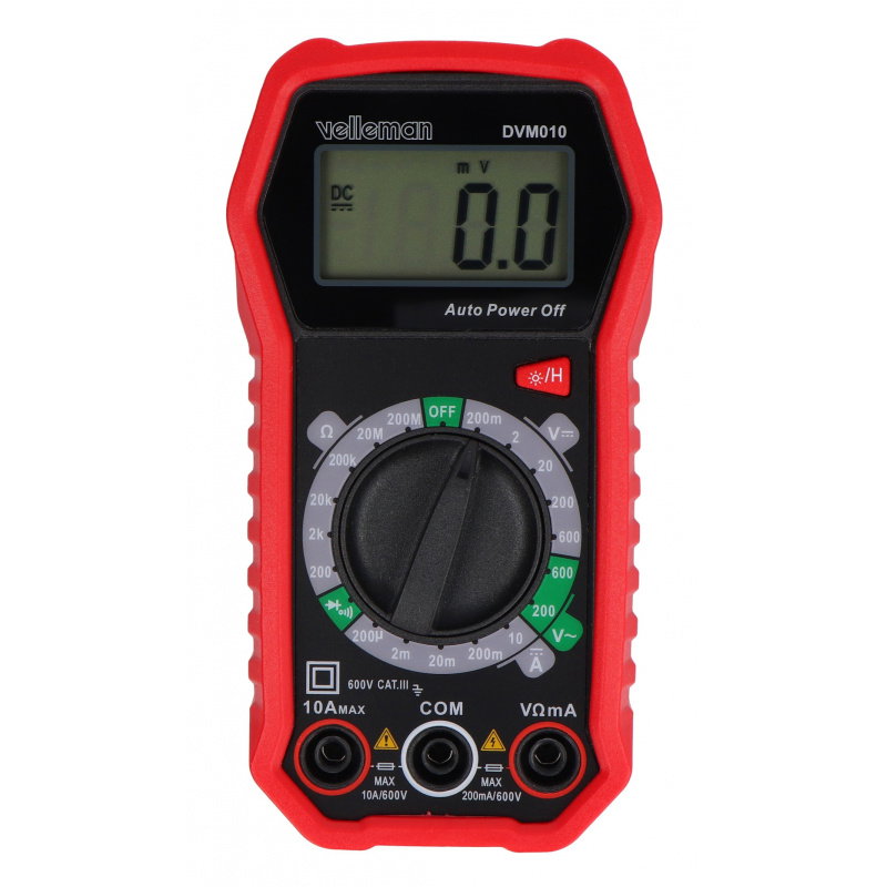 Multimetr cyfrowy, odpowiedni do pomiaru prądu AC/DC, napięcia