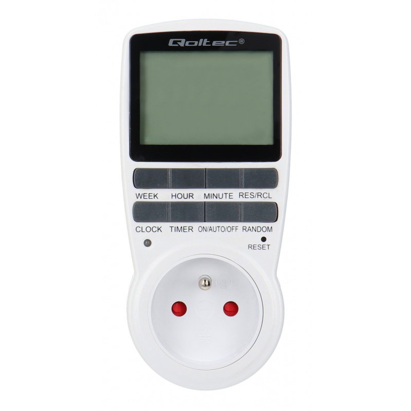 Qoltec Elektroniczny programator czasowy PC0628 | 3680W | 16A |
