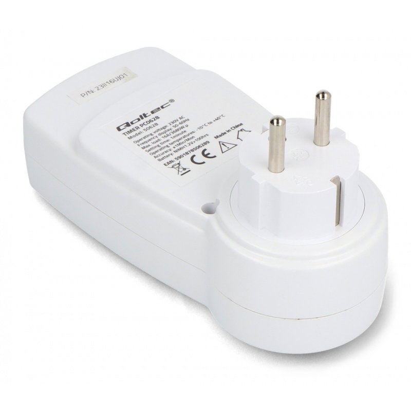 Qoltec Elektroniczny programator czasowy PC0628 | 3680W | 16A |