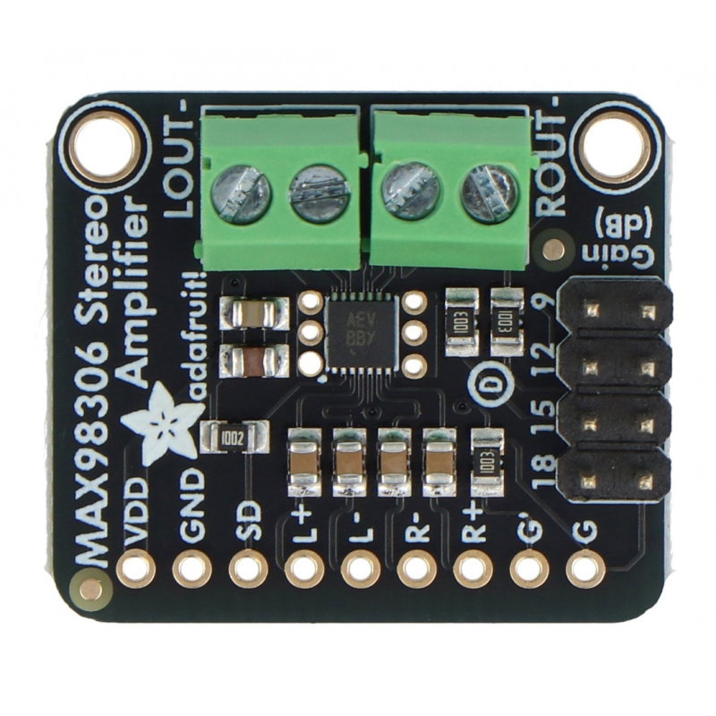 MAX98306 - audio zesilovač třídy D 3,7 W stereo - Adafruit 987