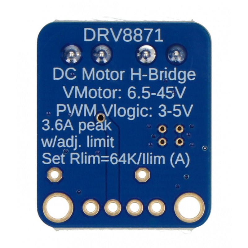 DRV8871 - jednokanálový budič motoru 45 V / 3,6 A - Adafruit