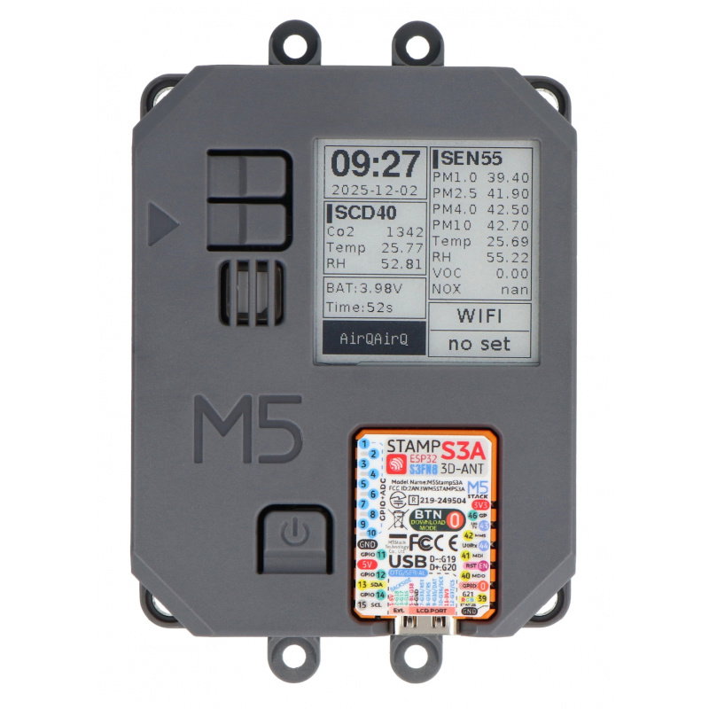 Air Quality Kit - sada pro měření kvality vzduchu - M5StampS3 +