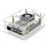 Pouzdro pro Raspberry Pi 5 - otevřené s ventilátorem - průhledné - zdjęcie 2