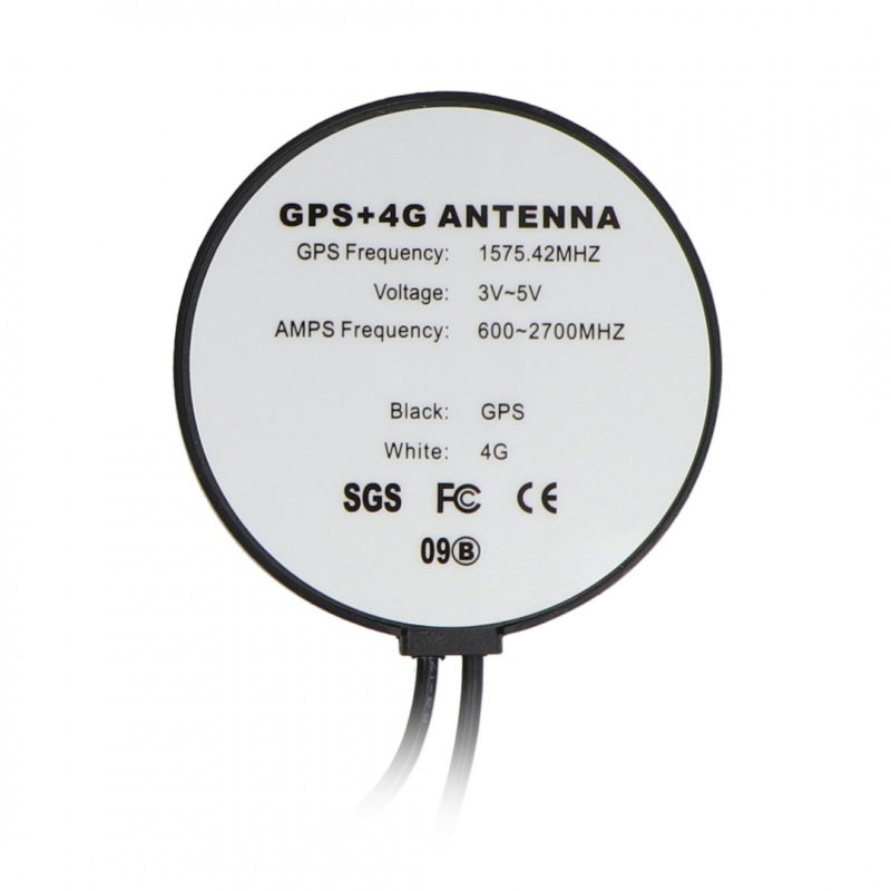 Qoltec Antena GPS + 4G, GLONASS dookólna | 28dBi | 50W | 2 x