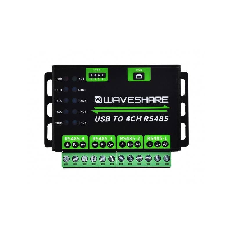 Industrial USB TO 4Ch RS485 Converter (25219)