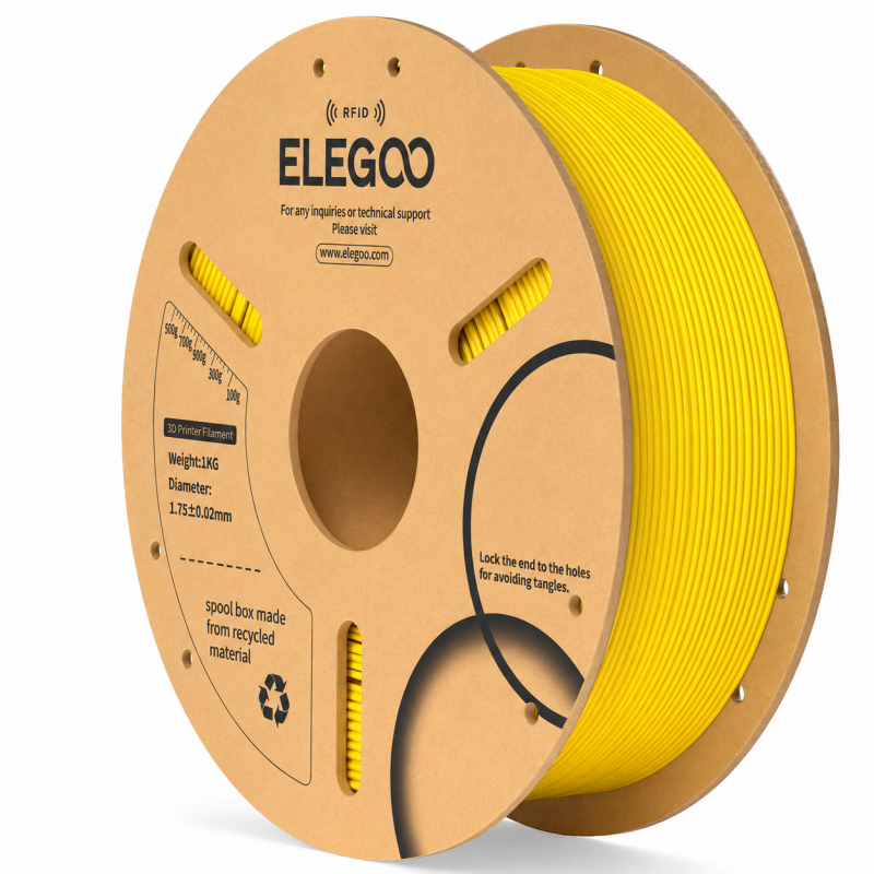 Elegoo PLA Yellow 1,75 mm / 1000 g Paper Spool(RFID) 1KG Paper