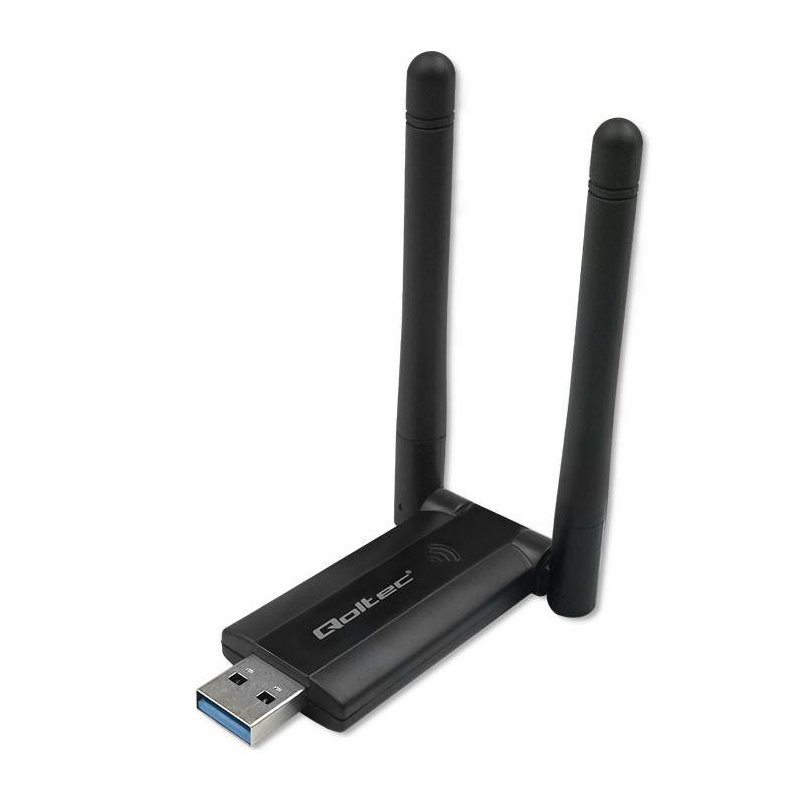 Qoltec Karta sieciowa zewnętrzna | Szybki Adapter USB DUAL