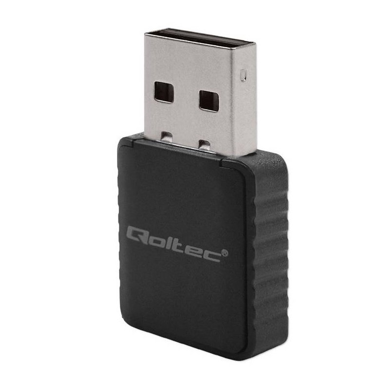 Qoltec Karta sieciowa zewnętrzna | Ultra szybki DUAL Wi-fi