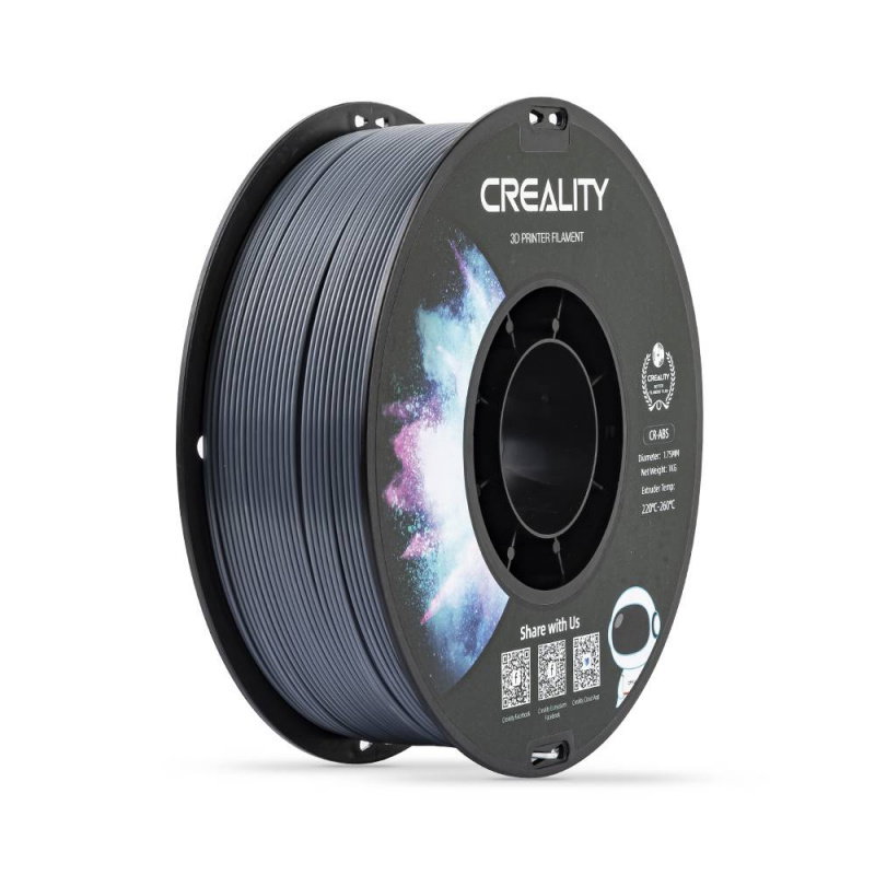 CR-ABS Gray_1.75mm_1KG_Black neutral tray_Black and white box