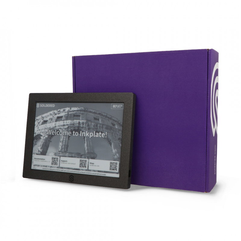 Inkplate 10 z obudową i akumulatorem - wyświetlacz e-paper