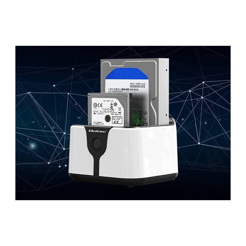 Qoltec Stacja dokująca do dysków HDD SSD 2.5" 3.5" | SATA III |