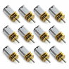 Sada mikromotorů N20 s převodovkou 9V 60-2500 ot./min - 12 kusů.