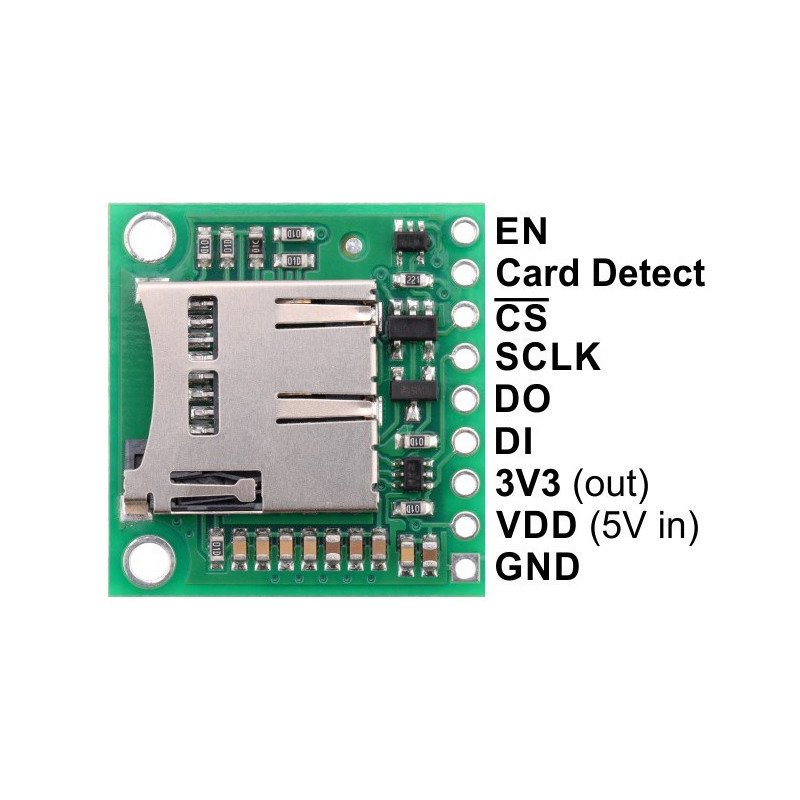 Modul čtečky karet micro SD s převodníkem napětí - Pololu