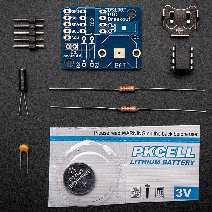 Hodiny reálného času - baterie RTC DS1307 + - sada pro vlastní montáž Adafruit