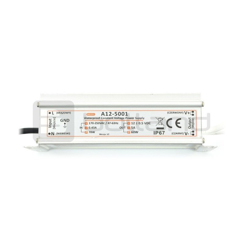 Napájení pro LED pásek 12V / 5A / 60W