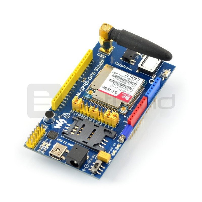 SIM908 GSM / GPRS / GPS štít - štít pro Arduino