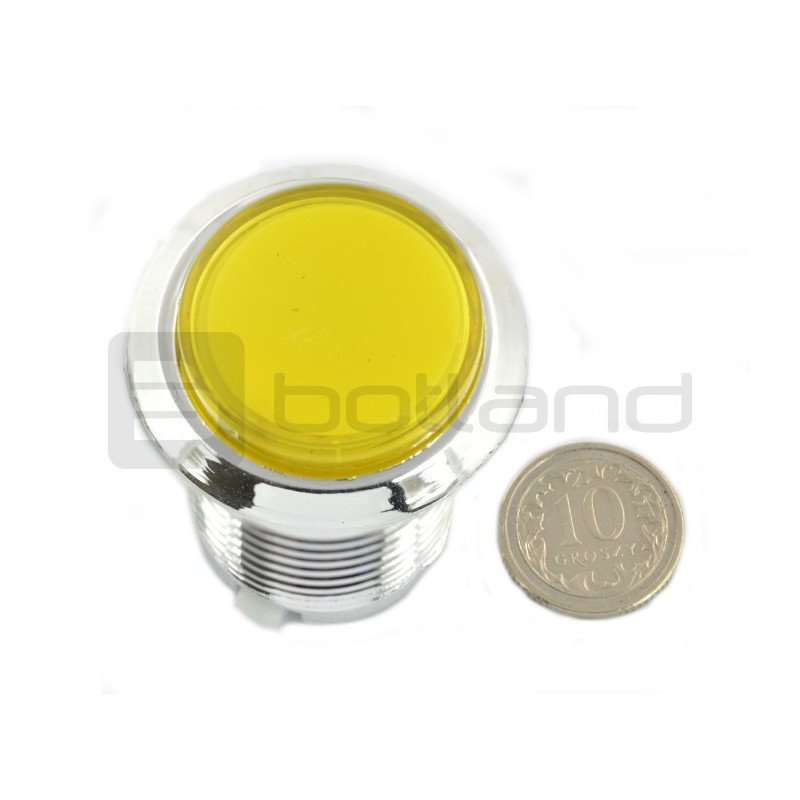 Tlačítko 3,3 cm - žluté podsvícení