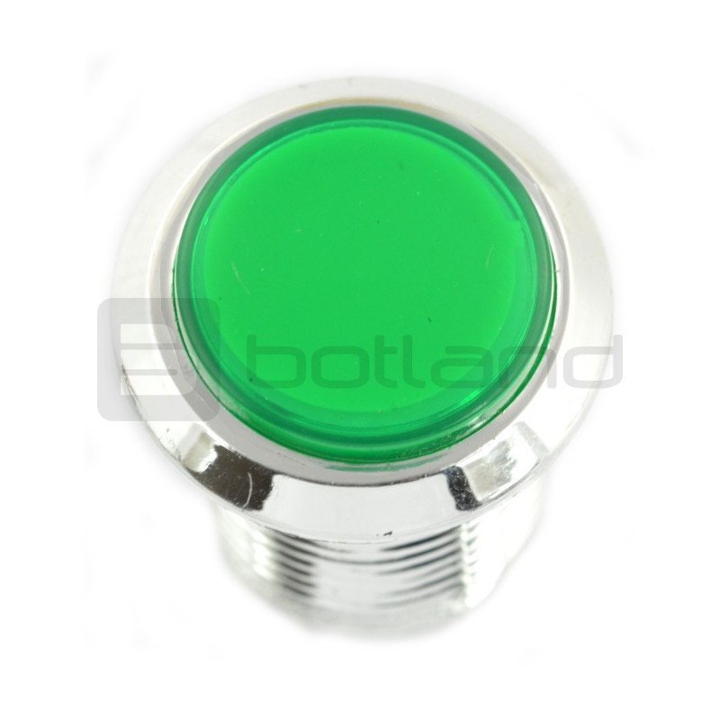 Tlačítko 3,3 cm - zelené podsvícení