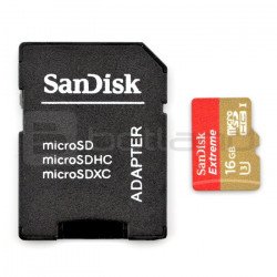 Paměťová karta SanDisk Extreme micro SD / SDHC 16 GB 600x UHS-I 3 třídy 10 s adaptérem