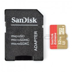 SanDisk Extreme micro SD / SDHC 32 GB 600x UHS-I 3 třída 10 paměťová karta s adaptérem