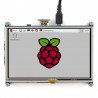 Odporový dotykový displej LCD TFT 5 '' 800x480px HDMI + GPIO pro Raspberry Pi 2 / B + + černobílé pouzdro - zdjęcie 9