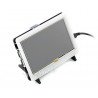Odporový dotykový displej LCD TFT 5 '' 800x480px HDMI + GPIO pro Raspberry Pi 2 / B + + černobílé pouzdro - zdjęcie 2