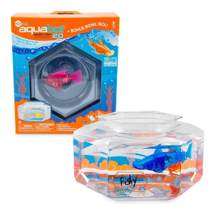 Hexbug Aquabot V2 Fish - 6cm - různé barvy + akvárium