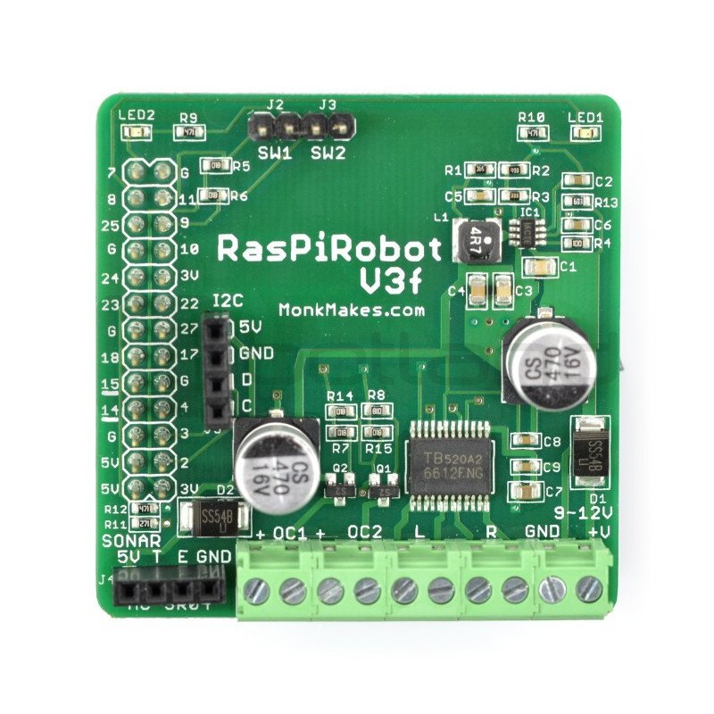 RaspiRobot v3 - ovladač motoru pro Raspberry Pi