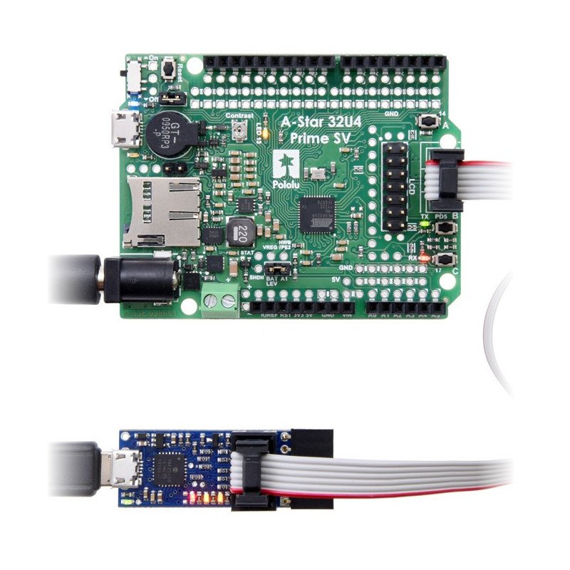 USB AVR Pololu v2 programátor - microUSB 3.3V / 5V