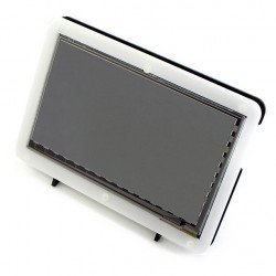 Pouzdro pro Raspberry Pi a LCD TFT 7 '' HDMI - černé a bílé - Waveshare 11301