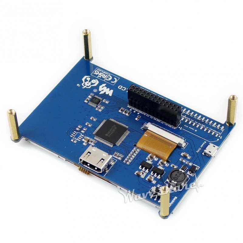 Odporový dotykový displej LCD 4,3 '' 480x272px HDMI + GPIO pro Raspberry Pi 3/2 / B +