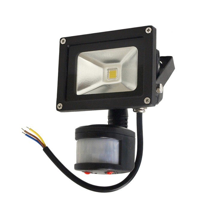 Venkovní lampa LED ART se senzorem pohybu, 10 W, 600 lm, IP65, AC80-265V, 4000K - neutrální bílá