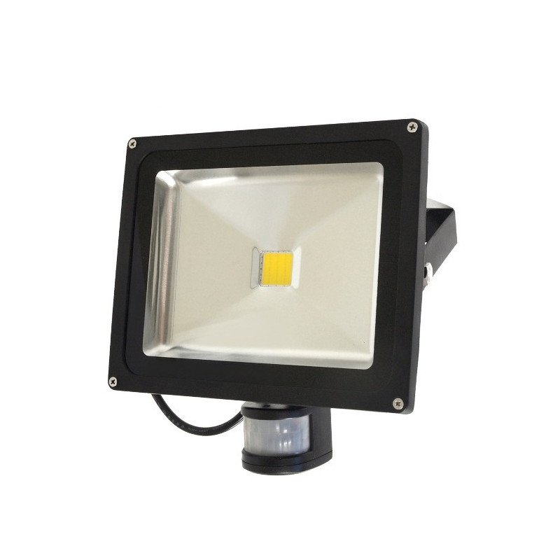 LED venkovní lampa EKO PIR s detektorem pohybu, 30W, 1800lm, IP65, AC80-265V, 4000K - neutrální bílá