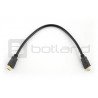Kabel HDMI třídy 1.4 - černý, dlouhý 35 cm - zdjęcie 1