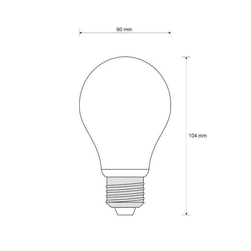 LED žárovka ART E27, 7W, 500lm, teplá barva