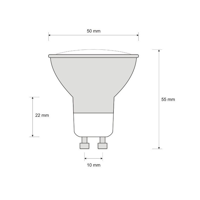 LED žárovka ART, GU10, 4,6 W, 410 lm, teplá barva