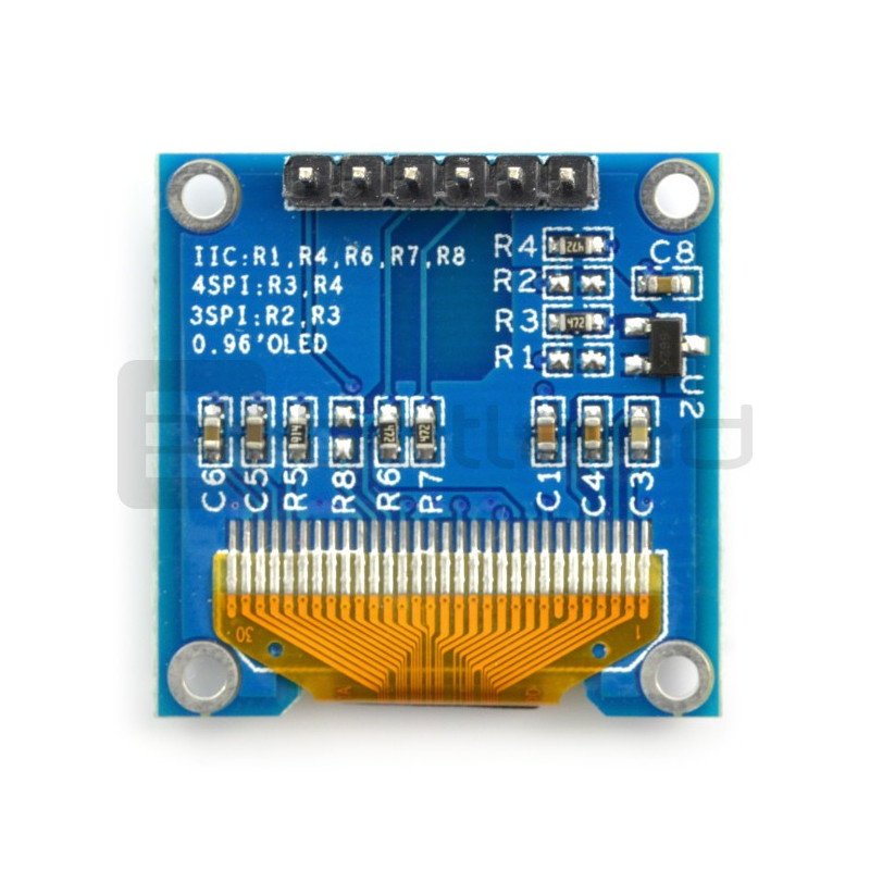 OLED displej, modrá grafika, 0,96 '' 128x64px SPI / I2C - kompatibilní s Arduino