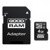 Paměťová karta Goodram micro SD / SDHC 4 GB třídy 4 s adaptérem - zdjęcie 2