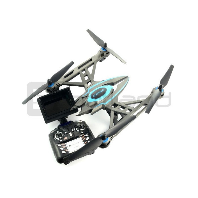 Drone quadrocopter OverMax X-Bee drone 7.1 2,4 GHz s kardanem a HD kamerou - 65 cm + další baterie + obrazovka
