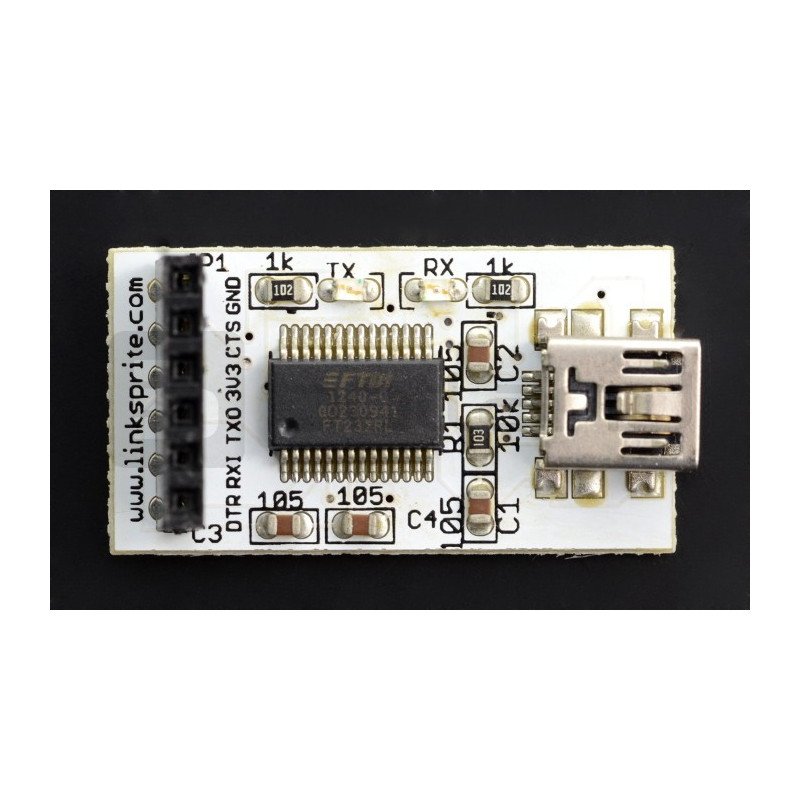 Převodník USB-UART FT232RL pro pcDuino - miniUSB zásuvka