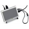 Odporový dotykový LCD TFT 5 '' (B) 800x480px HDMI + USB Rev 2.1 pro Raspberry Pi 3/2 / Zero + černobílé pouzdro - zdjęcie 3