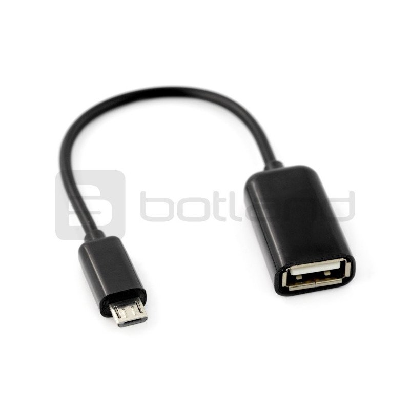 USB adaptér - microusb černý otg