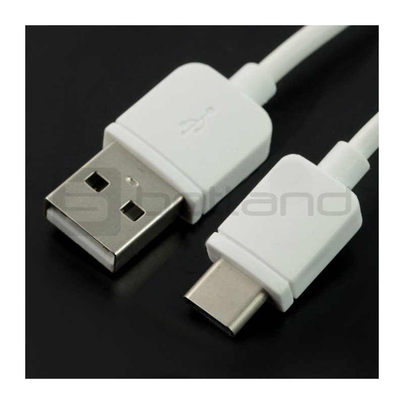 Kabel USB 2.0 typu A - USB 2.0 typu C - 1m bílý